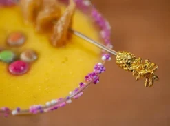 Ananas Garnish Drinkspind PK10 - Guld