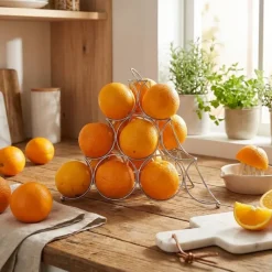 Appelsinholder Wire Rustfrit Stål 32x32x27cm