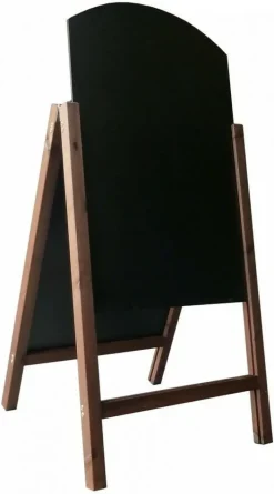 A skilt med tavle - buet top Egetræ - 800mm x 515mm