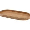 Bakke Oval Lys Finér Træ 35 x 16.5cm