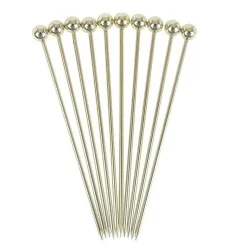 Ball Garnish Drinkspind PK10 - Guld