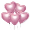 Balloner Beauty&Charm Platin lyserød hjerter 12"/6 stk.