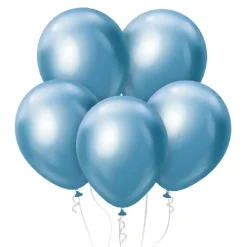 Balloner Beauty&Charm platin l. blå 45cm/ 5 stk.