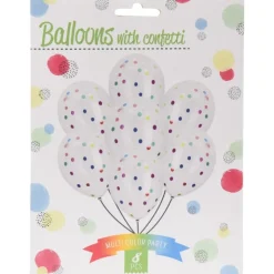 Balloner med konfetti 8 stk pakke.