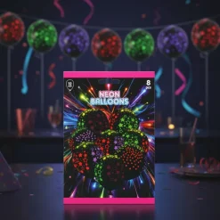 Balloner neon sæt med 8 stk.