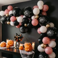 Ballongirlande Halloween Gør-det-selv (pink) 65 balloner + tape