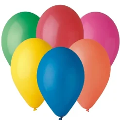 Ballon G90 pastel 10" flerfarvet 100 stk.