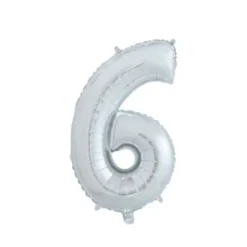Ballon Nummer "6" 65 cm.