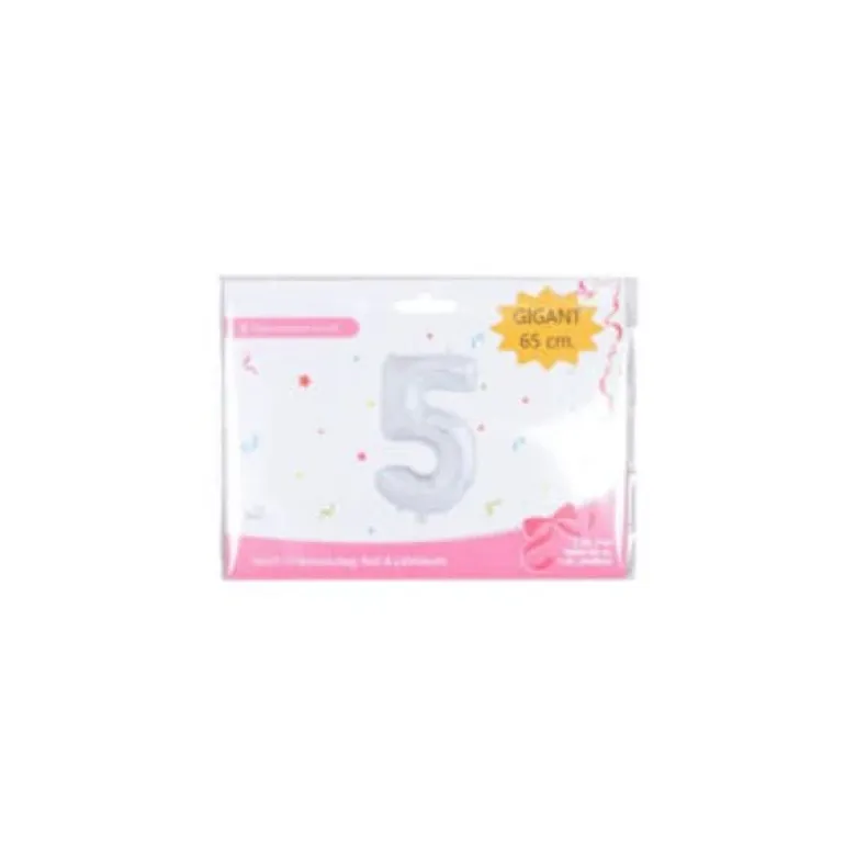 Ballon Nummer "5" 65 cm.