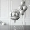 Ballon sølv folie rund 46cm sæt 10stk