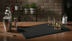 Barmåtte 30x45 - Deluxe Sort Gummi