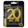 B&C nummerlys - 20 guldmetallic 80 cm