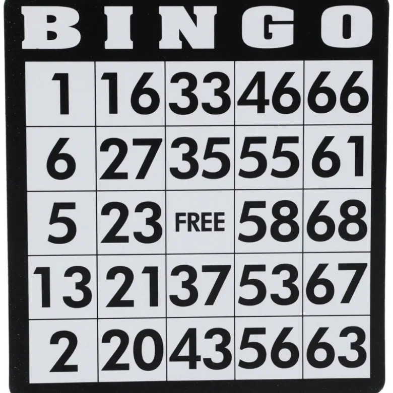 Bingo spil sæt PP 18x18x16 cm