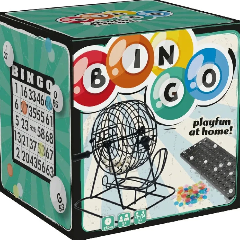 Bingo spil sæt PP 18x18x16 cm