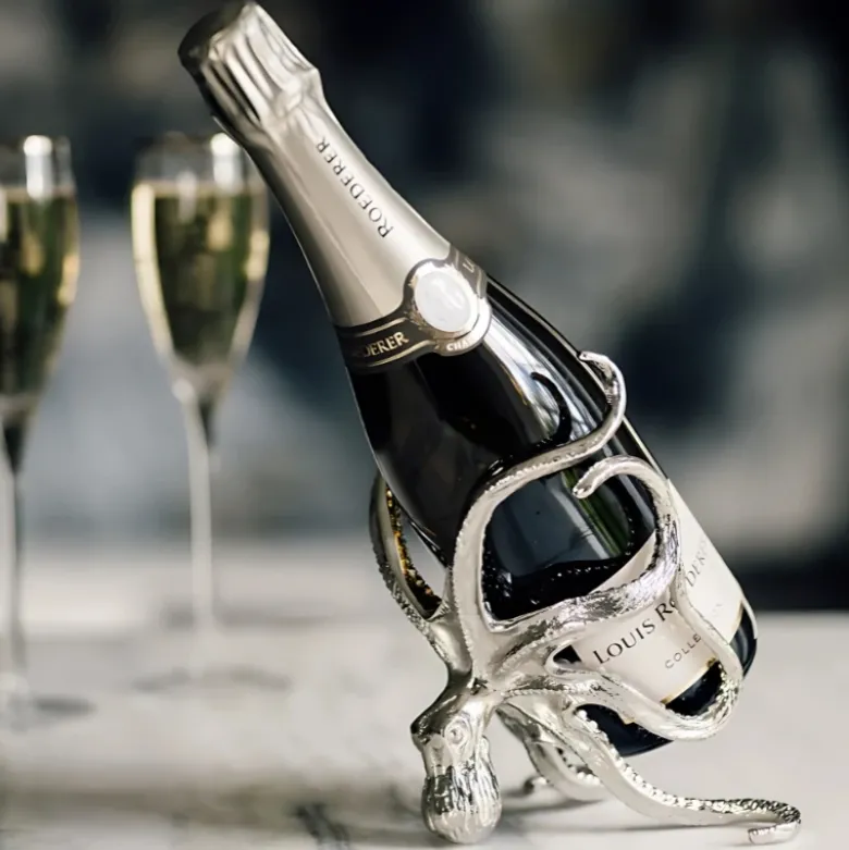 Blæksprutte lille vin & champagne flaskeholder
