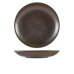 Cinder Sort Dyb Coupe Tallerken 25cm - Terra