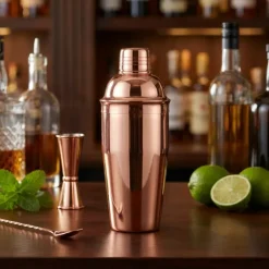 Cobbler shaker 3-delt 0,75 l rustfrit stål kobberlook