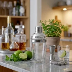 Cocktail Shaker, Sølv, Genanvendt Glas