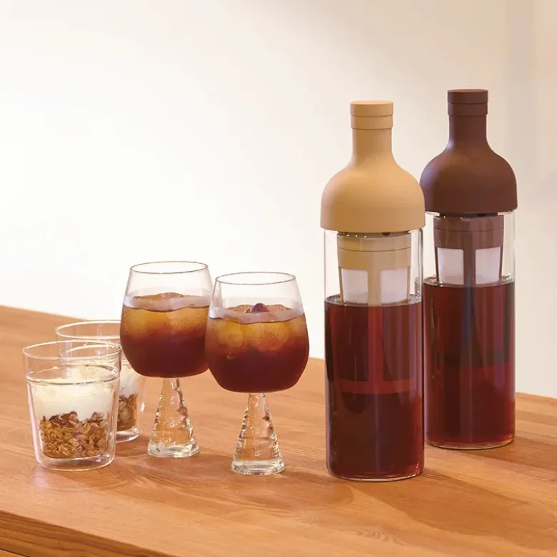 Cold Brew kaffeflaske med filter Chokoladebrun - Hario