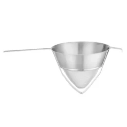 Conical strainer with wire mesh, reinforced