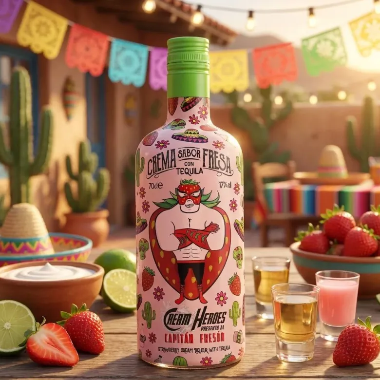 Cream Heroes Captain Freson Jordbær Tequila Likør 70cl