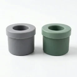 Cylinder isterningform i silikone 8,5x9x8 cm assorteret