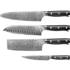 Damascus by Hâws knivsæt 4 dele damaskusstål G10