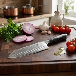 Damascus By Hâws Santoku Kniv 32 cm