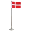Dannebrog gulvflag i metal højdejusterbart 108-192 cm