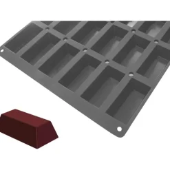 De Buyer rektangel flexform, 20 huller, 9,7 x 4,8 cm