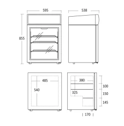 Display frysekab - SD 92 E - Scandomestic