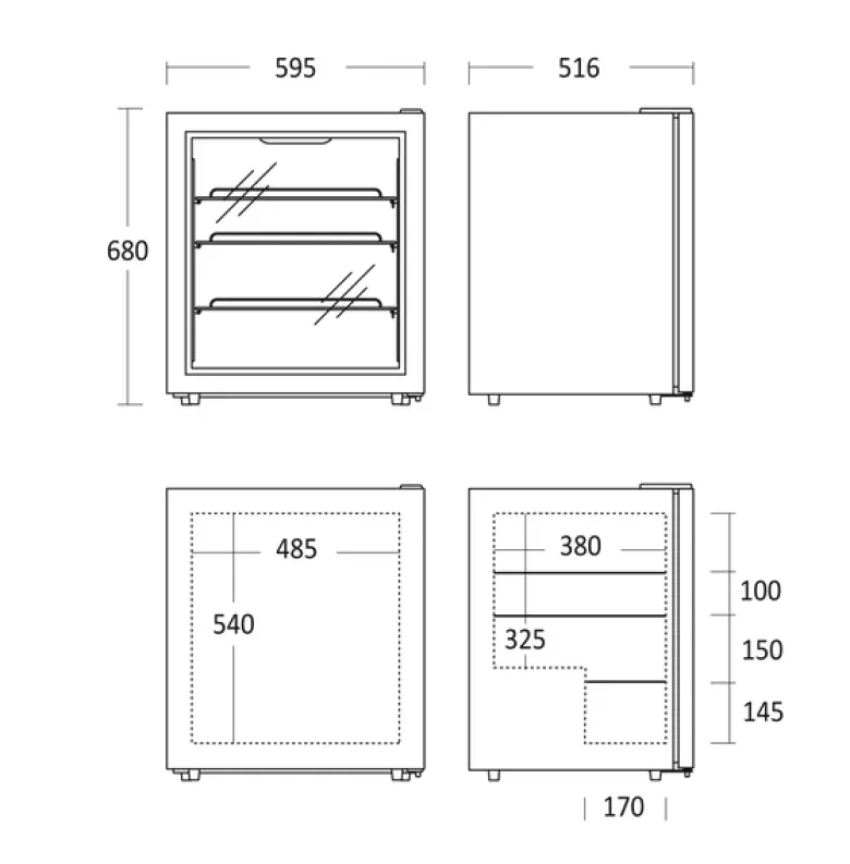 Display frysekab - SD 76 E - Scandomestic