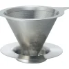 Dobbelt filter metal Dripper 02 / Sølv - Hario