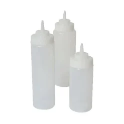 Dressingflaske bred hals klar 94cl