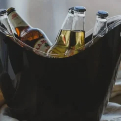 Drikkespand/køler sort akryl Barcraft