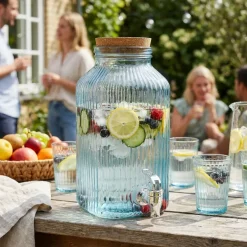 Drinksdispenser Glas Blå 3,35L