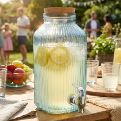 Drinksdispenser Glas Blå 3,35L