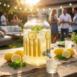Drinksdispenser Glas Gul 6L