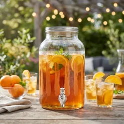 Drinksdispenser Glas Orange 6L Ø17,8x30,4cm
