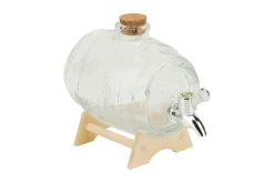 Drinksdispenser 1L med Træfod Glas