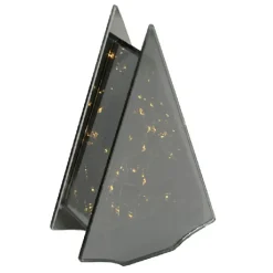 Evighedsstage trekantet i glas med LED lys 15 cm