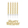 Fødselsdagslys B&C Happy Birthday guld 16 stk.