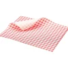 Fedttæt Papir Ternet Rød 25 x 20cm - 1000 stk.