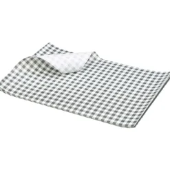 Fedttæt Papir Ternet Sort 25 x 20cm - 1000 stk.