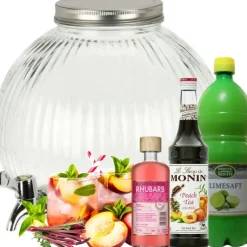 Fersken & Rabarber Dispenser Drinkspakke 5 Liter