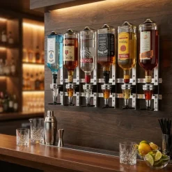 Flaskeholder Vægmonteret til 6 flasker (70 cl / 1 liter)