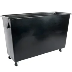 Flaskevogn 160L Sort Plast Lav/Bred