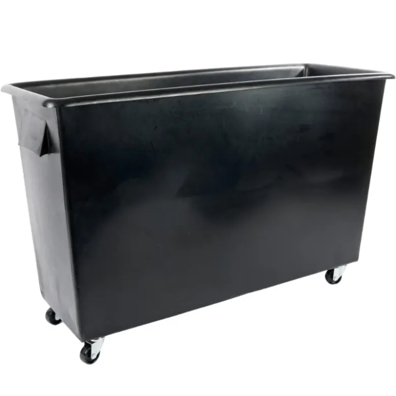 Flaskevogn 160L Sort Plast Lav/Bred
