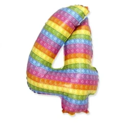 Folieballon FX "Nummer 4" POP IT 69 cm