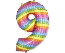 Folieballon FX "Nummer 9" POP IT 69 cm